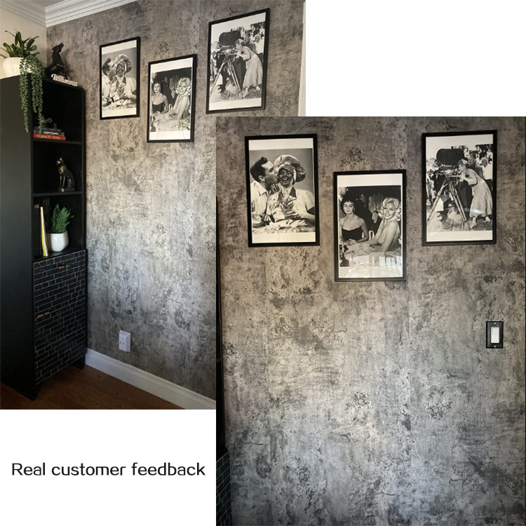 3D Peel And Stick Wall Paper Faux Cement Concrete Effect Self Adhesive Wallpaper For Wall Covering Cabinet Shelf Liner