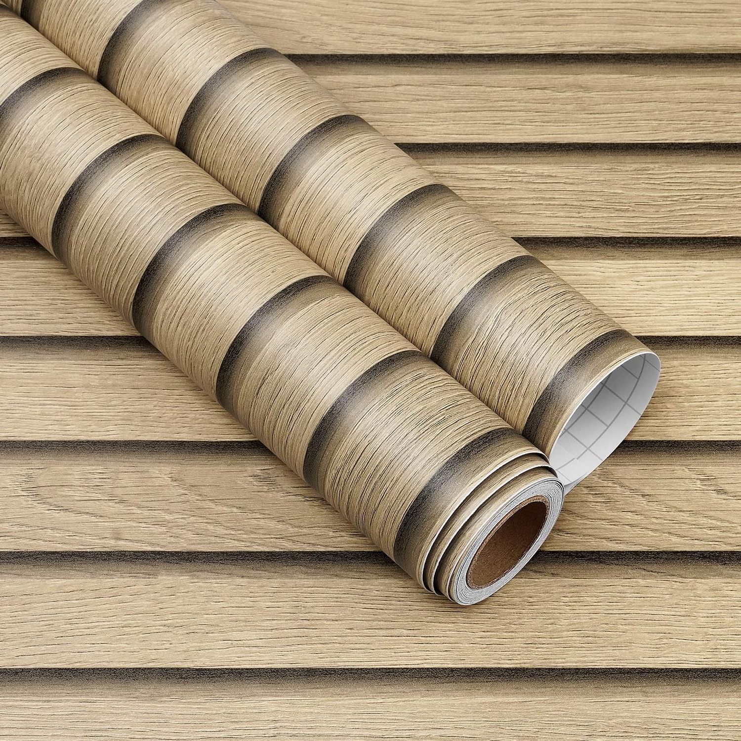 New Wood Slat Wallpaper Peel and Stick Wood Slat Wall Panel Wallpaper Removable Self Adhesive Wallpaper for Bedroom