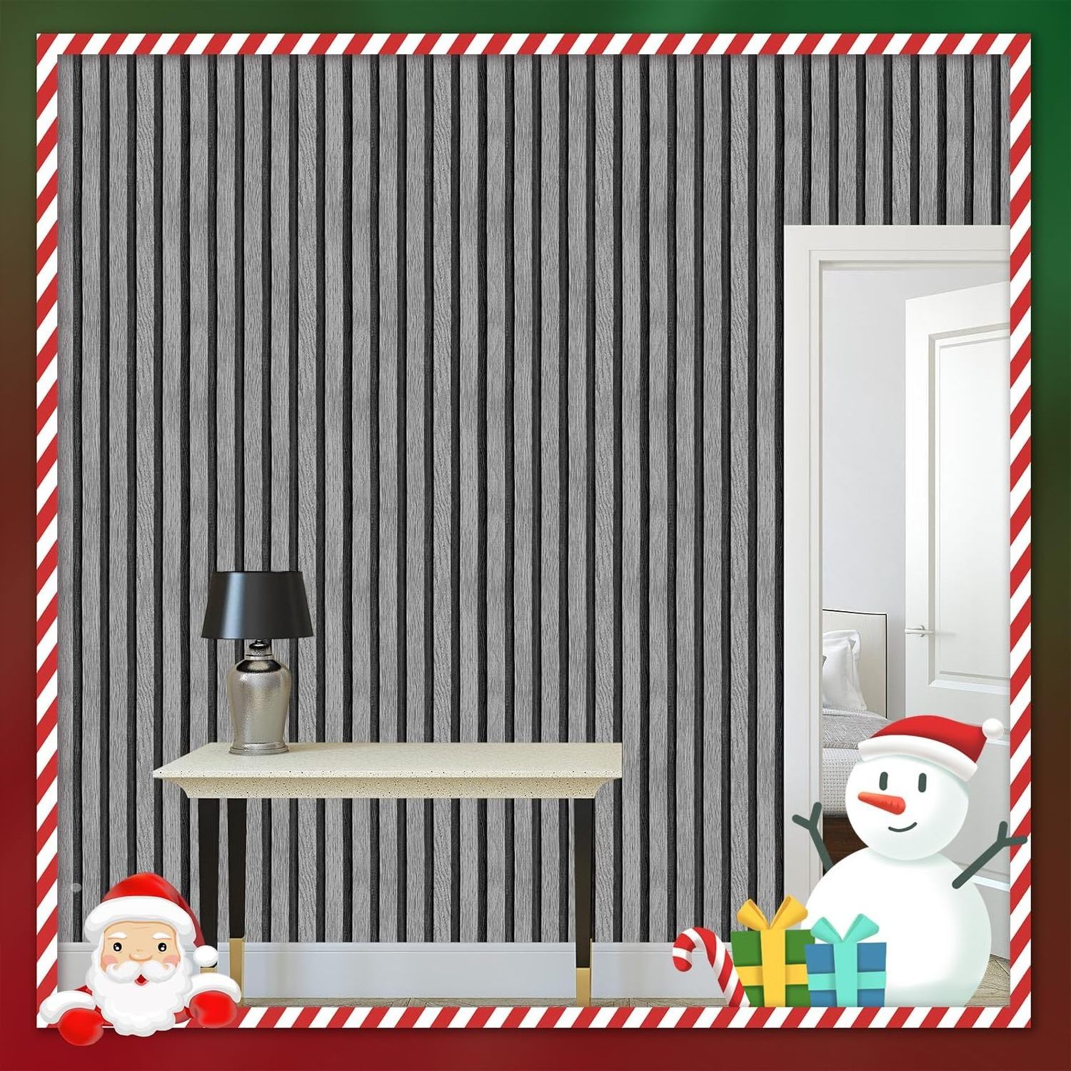 ORON PVC Waterproof 3D wood design Peel and Stick Self adhesive Vinyl Wallpaper Wooden Slat Wallpaper for Wall