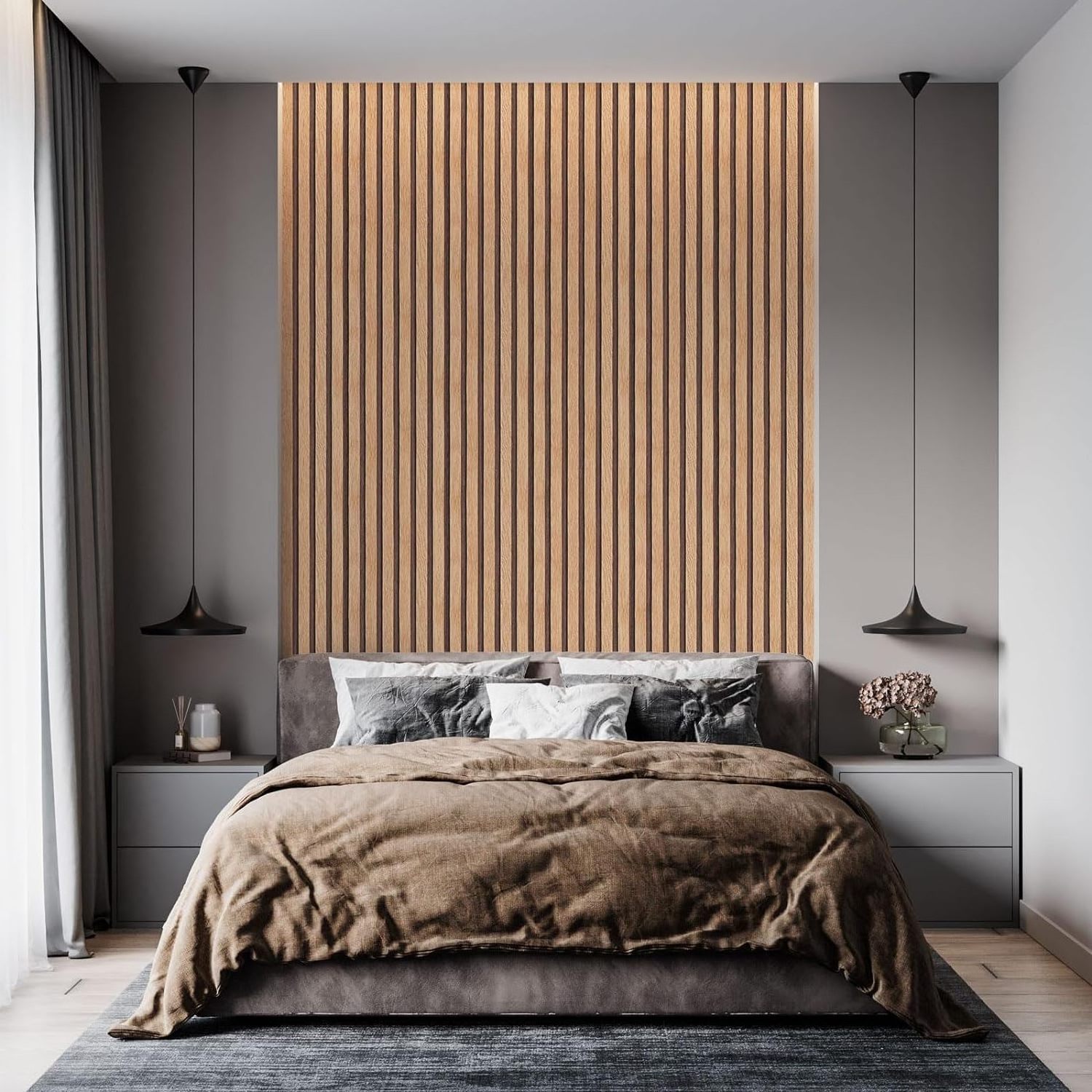 Hot selling 3D Slat Wood Wallpaper Peel and Stick Self-Adhesive Vinyl Removable Wallpaper for Wall Decor Bedroom