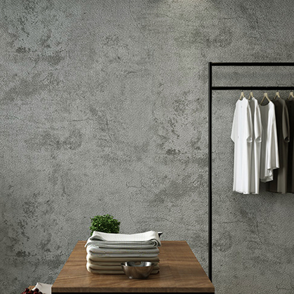 Wide Concrete modern 3d wallpaper peel and stick wallpaper sticker Matte Texture Wall Sticker