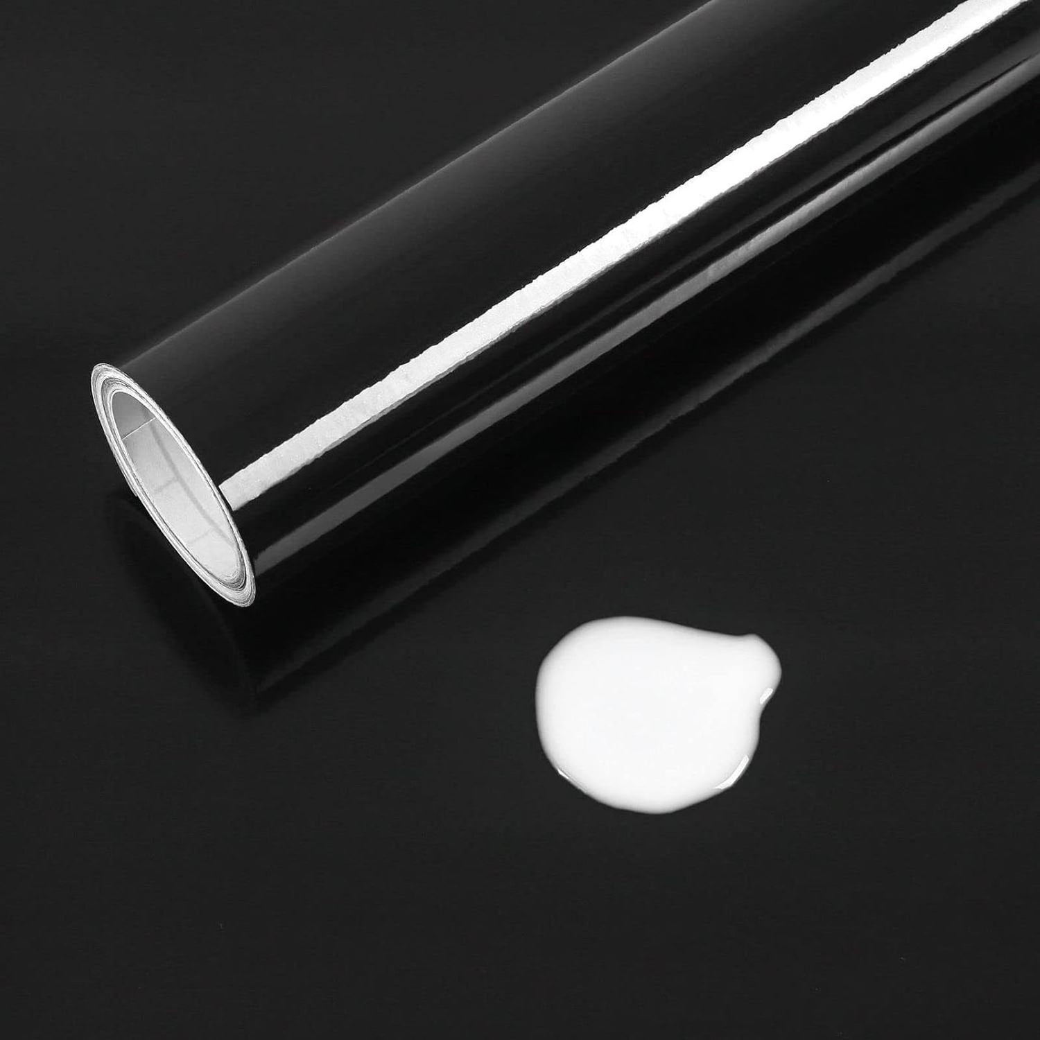 ORON Glossy Glitter Black Contact Paper Peel and Stick Self Adhesive Wall Paper Removable Kitchen Vinyl Wrap for Cabinet