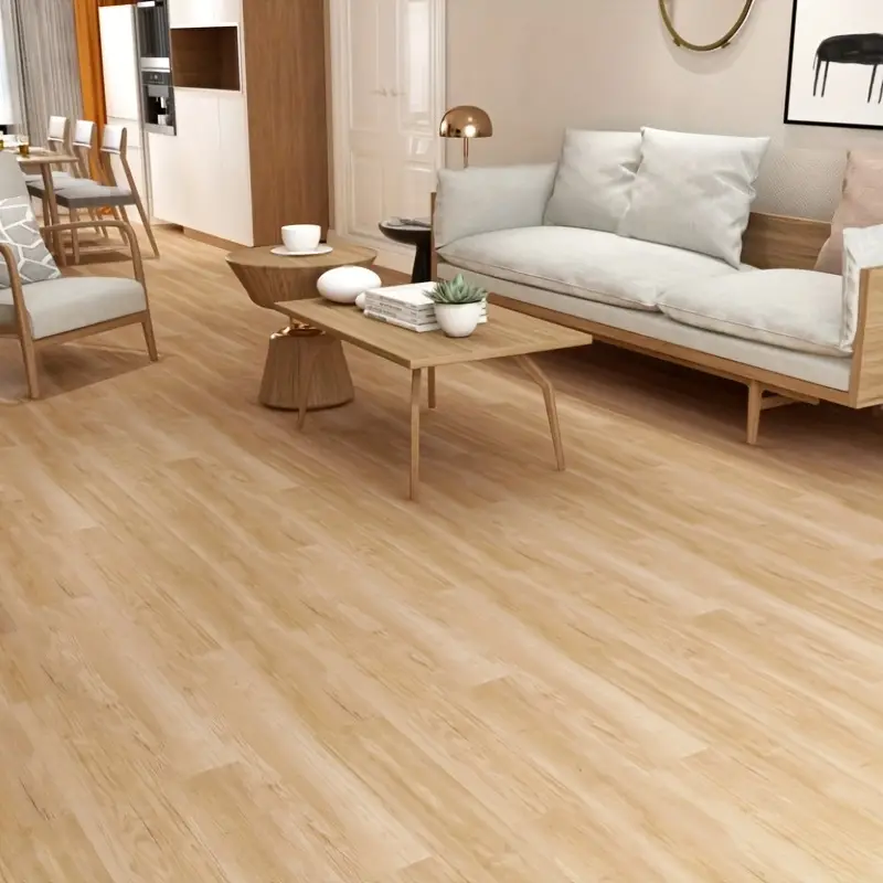 ORON Self Adhesive Peel And Stick Waterproof Luxury Vinyl plastic flooring Wood Floor Sticker For Living Room Kitchen