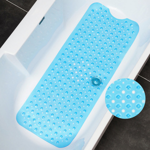 Non-Slip Bathtub Cushion Mat Soft Rubber Textured Bathroom Bathmat Bath Shower Tub Mat With Strong Suction Cups