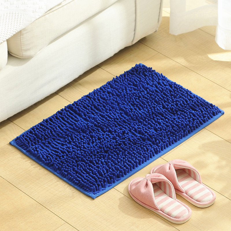 Wholesale Anti-slip Water Absorbent Thicken Chenille Plush Bath Pad Mat