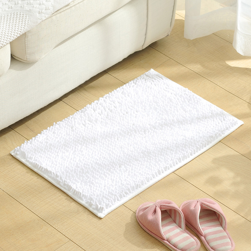 Wholesale Anti-slip Water Absorbent Thicken Chenille Plush Bath Pad Mat