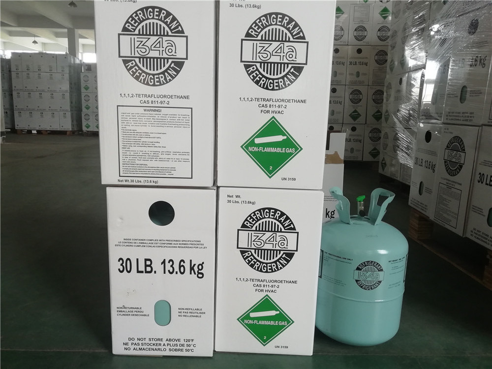 30LBS R134a refrigerant gas cylinder High purity 13.6kg 134a refrigerant gas