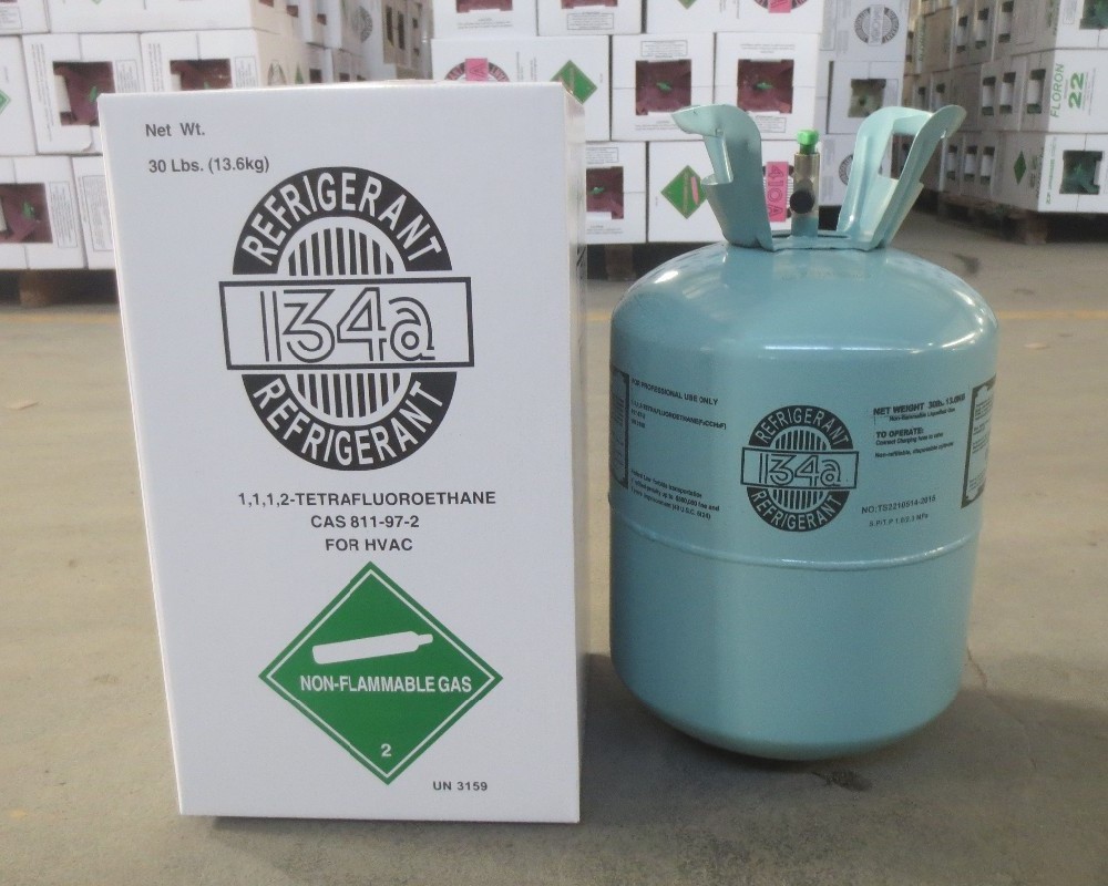 30LBS R134a refrigerant gas cylinder High purity 13.6kg 134a refrigerant gas