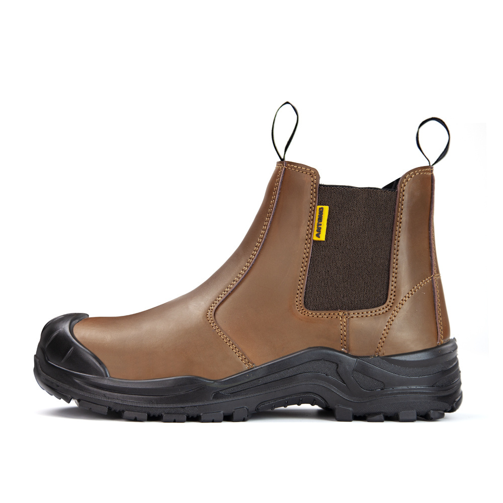 High Quality Anti-Static Steel Toe Safety  Shoes Protective Industrial Work Boots with Breathable Mesh Lining