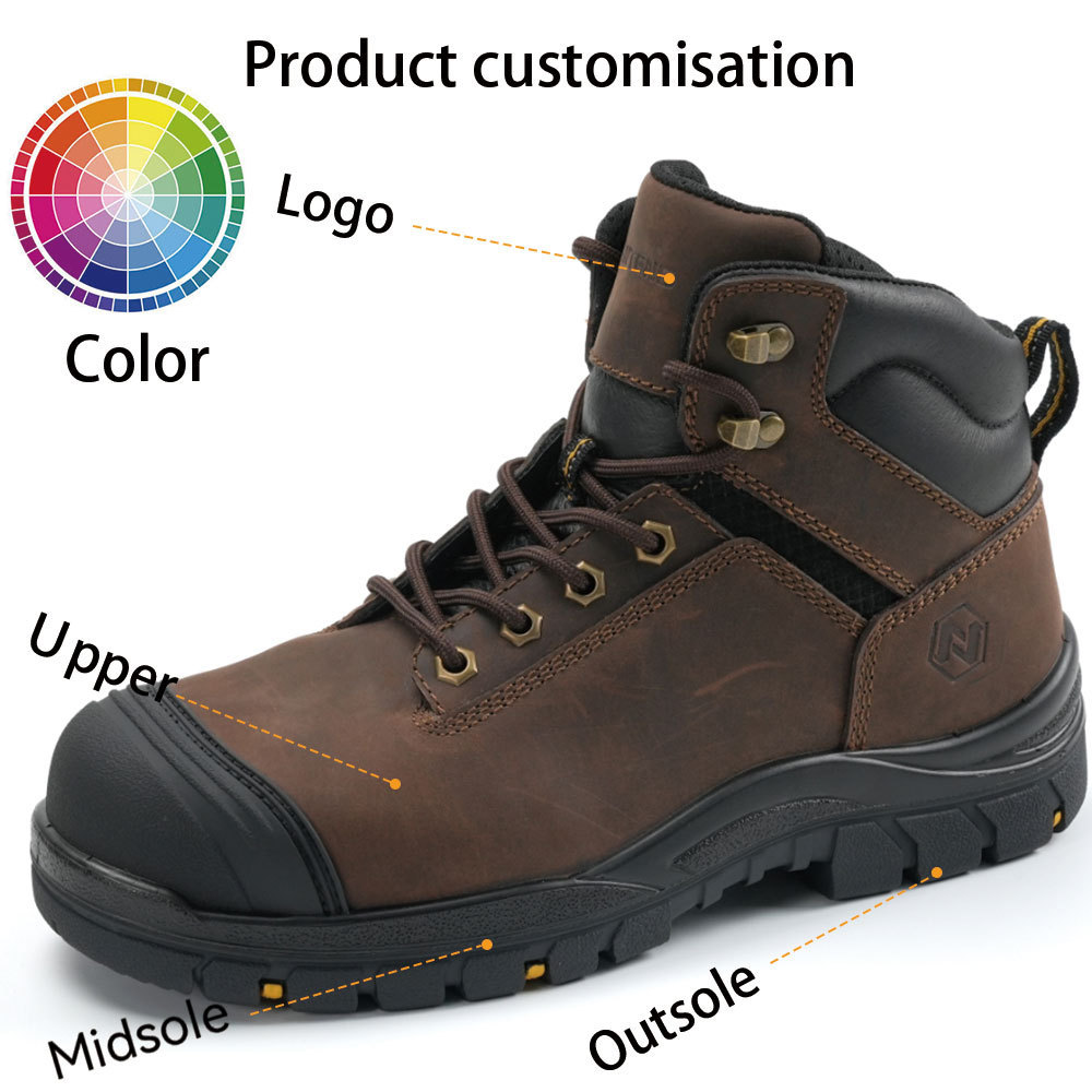 Anteng Winter Warm Comfortable Industrial Construction Slip Resistant  Work Safety Boots Steel Toe Cap Boots For Men