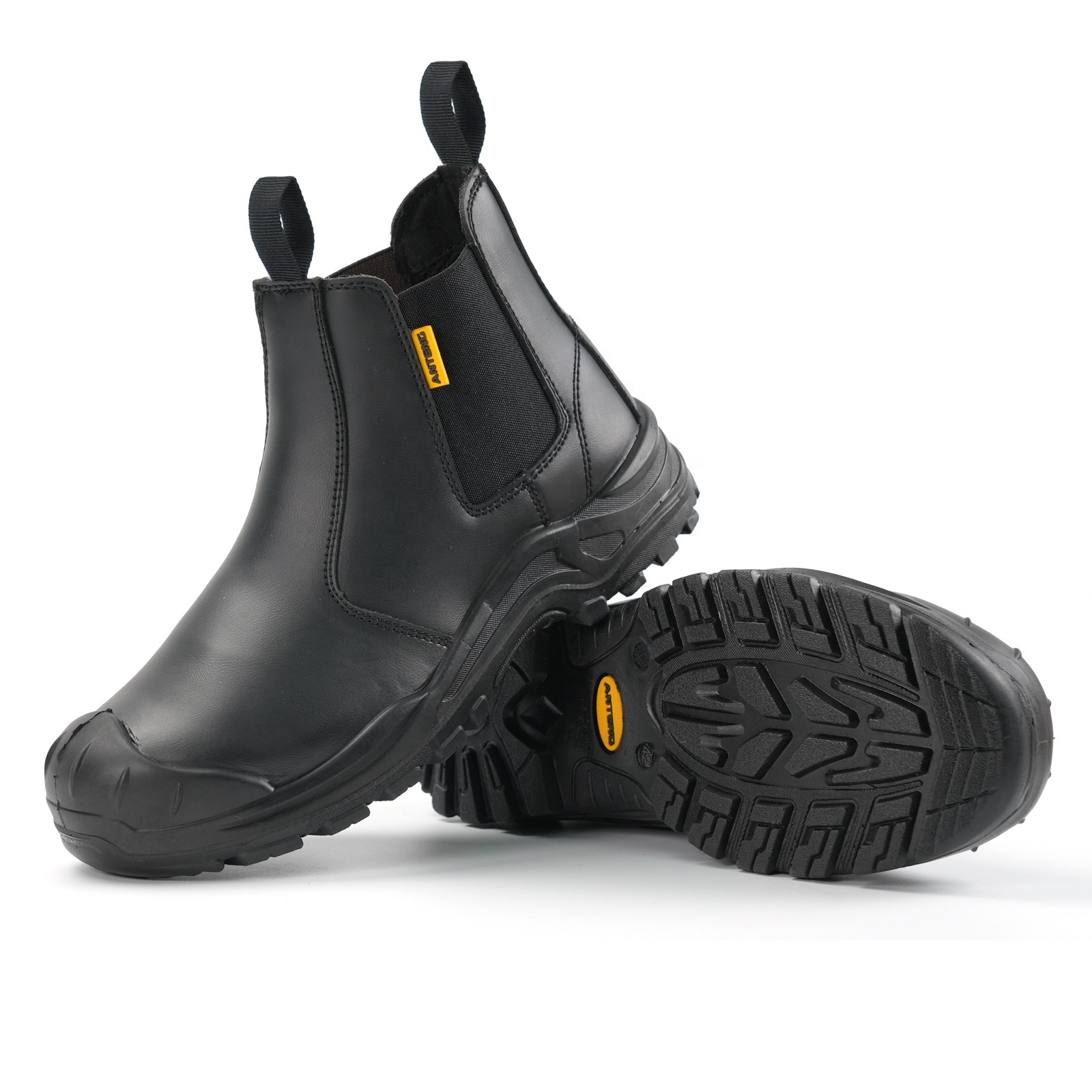 In stock CE steel safety toe anti-smash anti-static Lip on Safety Boots Work boots Safety shoes