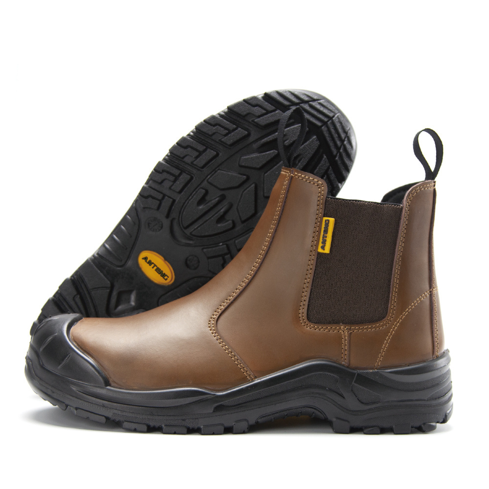 High Quality Anti-Static Steel Toe Safety  Shoes Protective Industrial Work Boots with Breathable Mesh Lining