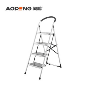 4 step Metal Safety Step steel ladder with special design steps AP-1104E