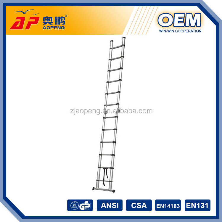 Aluminium Double Sides Telescopic Ladder with Big Hinge AP-509A-380