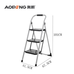 High-tech Enterprise Steel Step Ladder 3 Steps Steel Folding Ladder