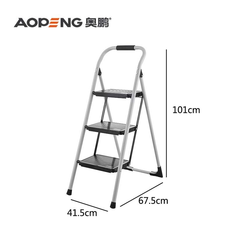 High-tech Enterprise Steel Step Ladder 3 Steps Steel Folding Ladder