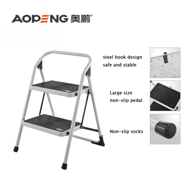 2step white luxury family folding iron ladder