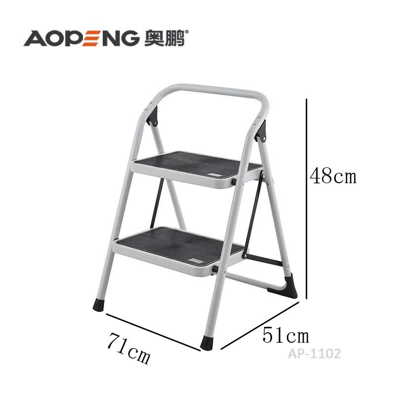 2step white luxury family folding iron ladder