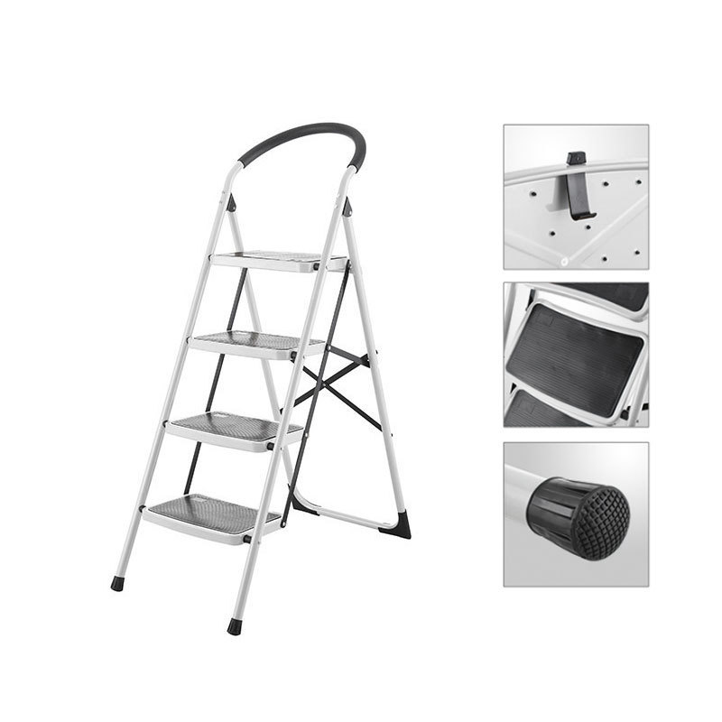 4 step Metal Safety Step steel ladder with special design steps AP-1104E