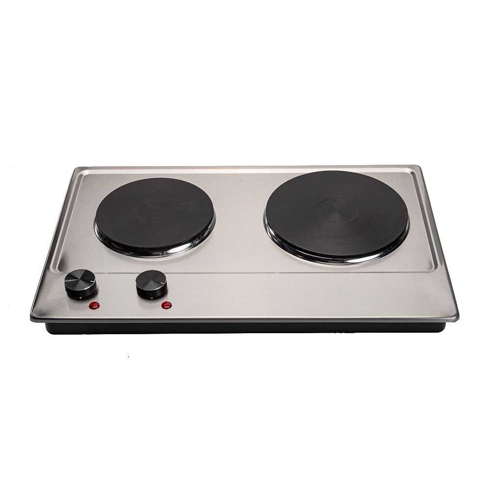 Electric Double Burners Hot Plate Countertop Buffet Cooker Stainless Steel Electric 2 Burner Stove Hot Plate