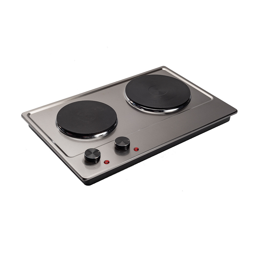 Electric Double Burners Hot Plate Countertop Buffet Cooker Stainless Steel Electric 2 Burner Stove Hot Plate