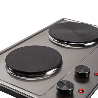 Electric Double Burners Hot Plate Countertop Buffet Cooker Stainless Steel Electric 2 Burner Stove Hot Plate