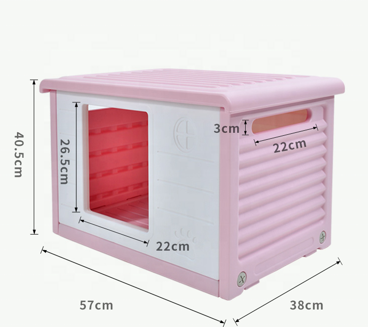 Luxury Dog House Series Outdoor Usage Large Size Removable Rainproof Plastic Dog House With Door