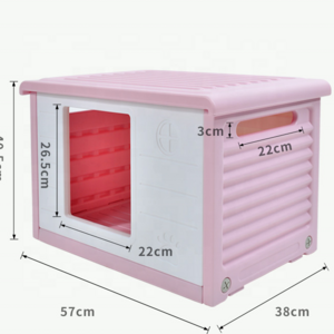 Luxury Dog House Series Outdoor Usage Large Size Removable Rainproof Plastic Dog House With Door