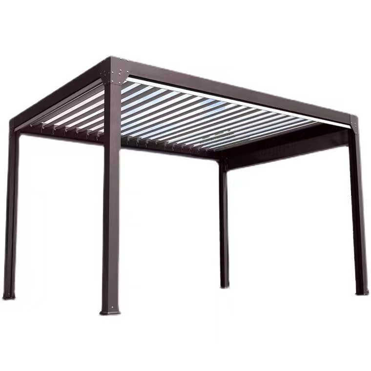 Electric gazebo louver flipping gazebo courtyard modern electric intelligent gazebo ecological sun room electric sunshade