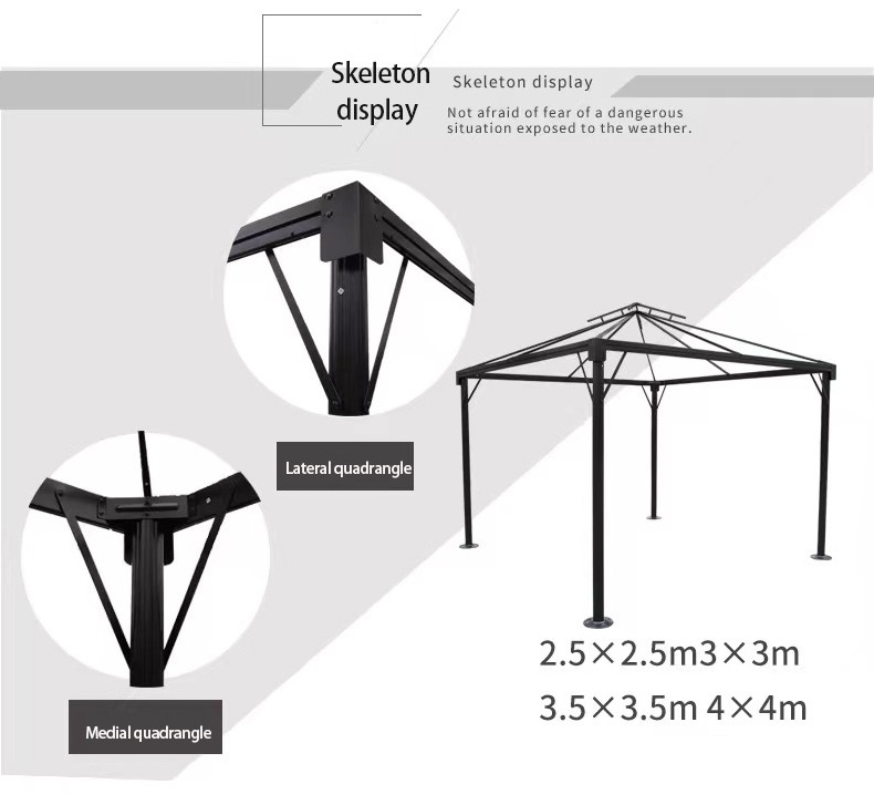 Hot Sales Garden Winds Rome Post Gazebo Replacement Canopy Top Cover And Netting