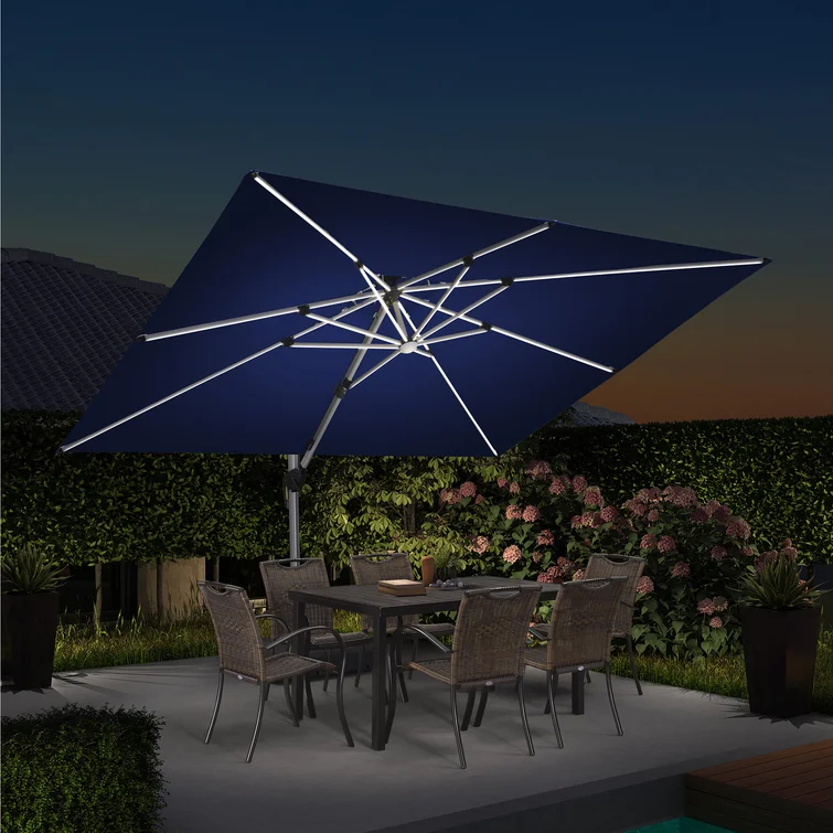 Deluxe Upgrade Roma Sun Umbrella Customized for Garden Hotel Super Wind-Resistant 3m Aluminum Parasol for Beach Waterproof