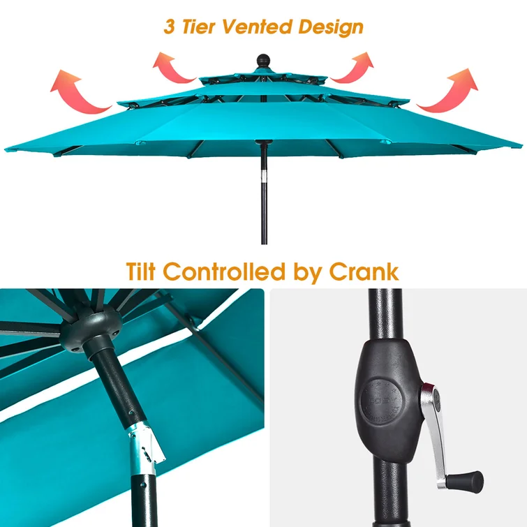 Quick Response High Quality Sun Umbrella Aluminum Frame round Beach Beer Umbrella Waterproof Print Pattern for Outdoor Work