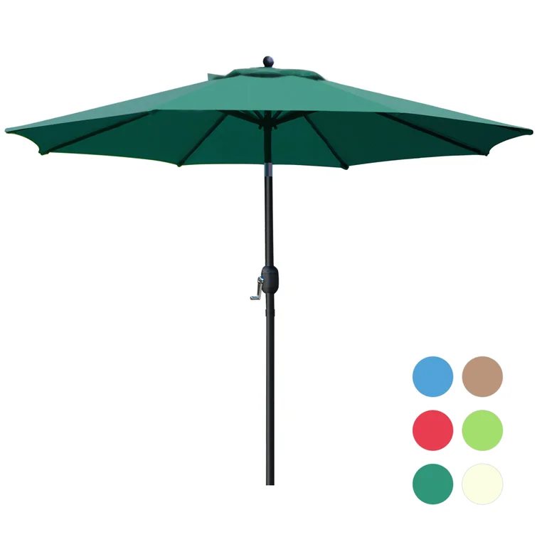 Modern Aluminium Umbrella Stand with Beach Polyester Umbrella Parasols Frame Waterproof for Outdoor Furniture Market Table