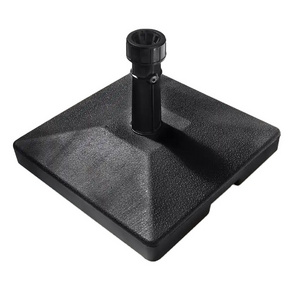 Patio Concrete Square Umbrella Base Holder New Heavy Duty Weatherproof Black Umbrella Base Made of PE and Filled with Concrete