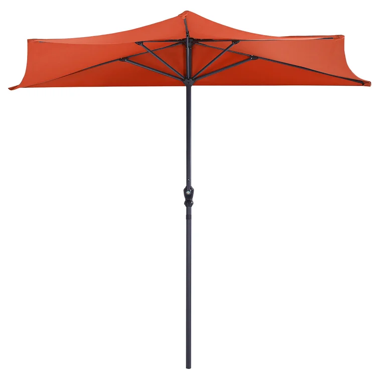 Modern Furniture Outdoor Polyester Parasol Balcony Patio Half Umbrella For Garden