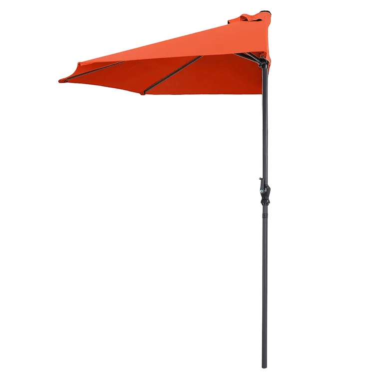 Modern Furniture Outdoor Polyester Parasol Balcony Patio Half Umbrella For Garden