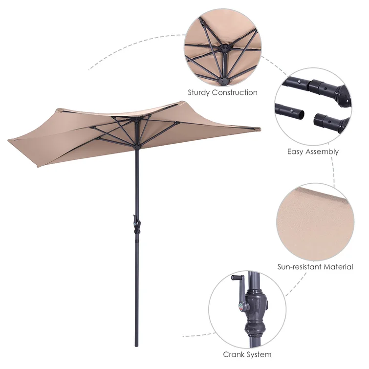 High Quality Outdoor Offset Pole Umbrellas Garden Parasol with Base Sun Cantilever Patio Umbrella for Sale