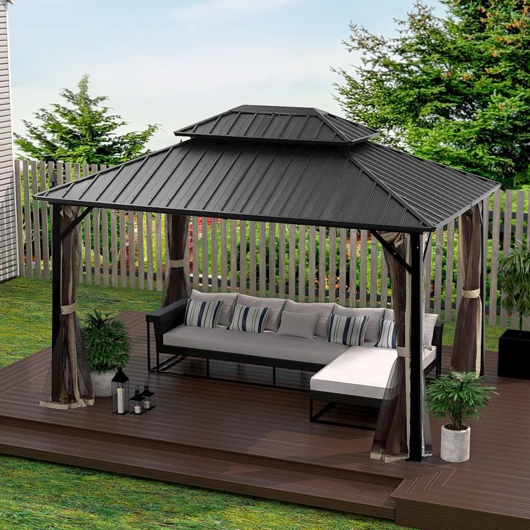 Newly Arrived Outdoor Backyard Aluminium Gazebo for Hotels Pergola Arbour Arch Metal Frame Iron Material for Patio Garden Use