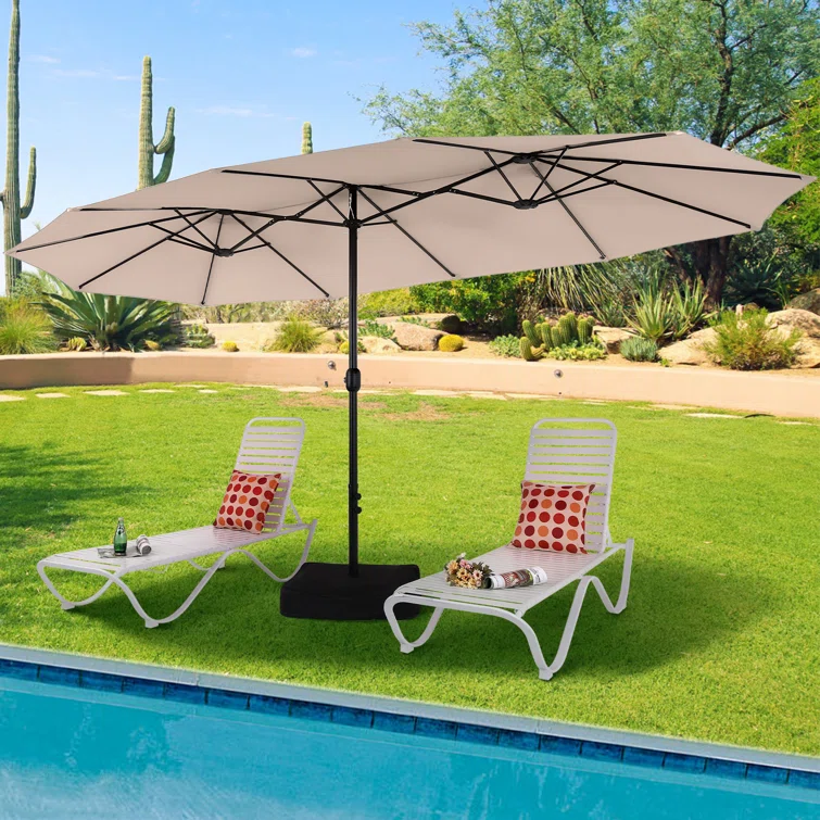 Hot Sale Modern Design Steel Parasol Pool Umbrella Outdoor Table with Tilt-Free for Restaurants Courtyards Hotels