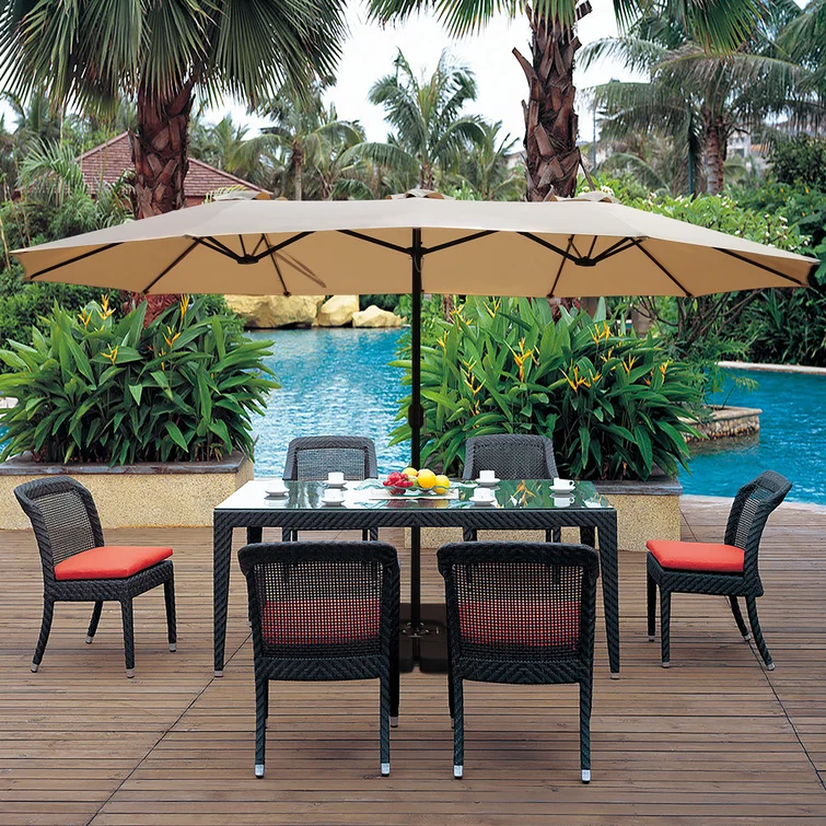 Modern Style Garden Patio Umbrella Replacement Sunshade Canopy for Outdoor Furniture Outdoor and Park Use