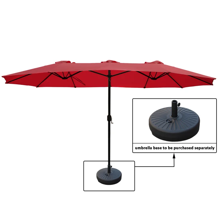 High Quality 15ft Double-Sided Large Patio Garden Umbrella Modern Outdoor Hanging Twin Umbrella Garden Park Outdoor Furniture