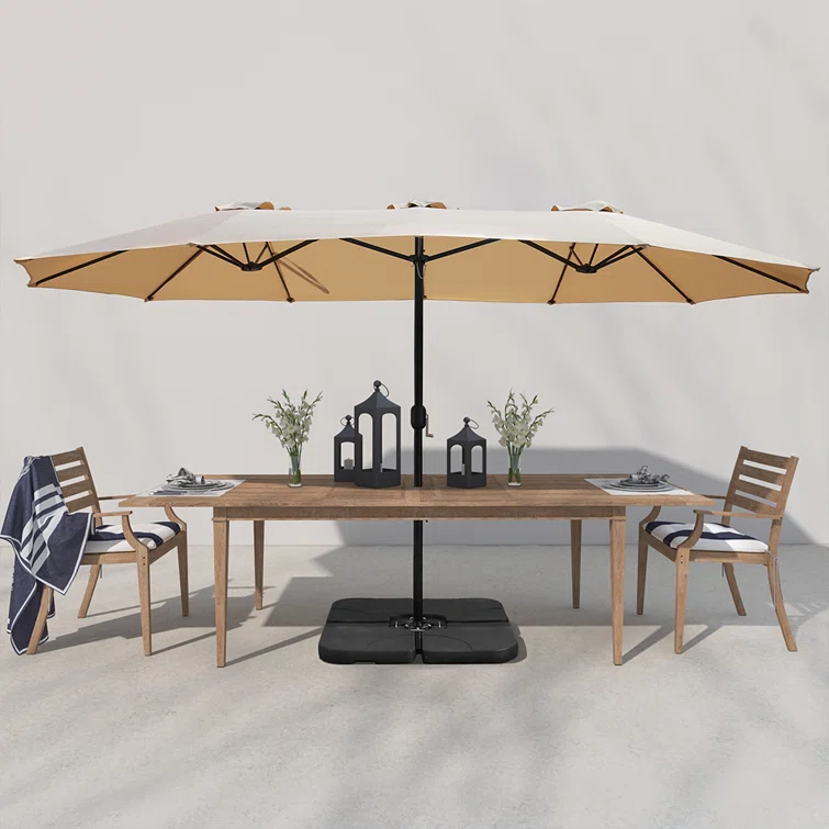 Modern Double-Sided Large Aluminum Patio Umbrella Outdoor Beach and Garden Sunshade for Park Furniture