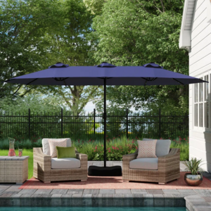 15FT Patio Umbrella Double-Sided Outdoor Market Umbrella Big Size Market Beach Umbrella