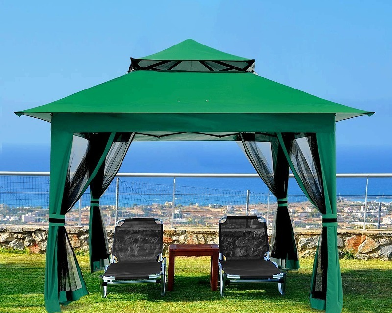 Best Selling Rainproof Anti-Uv Hardtop Outdoor Garden Gazebo With Bring Mosquito Net