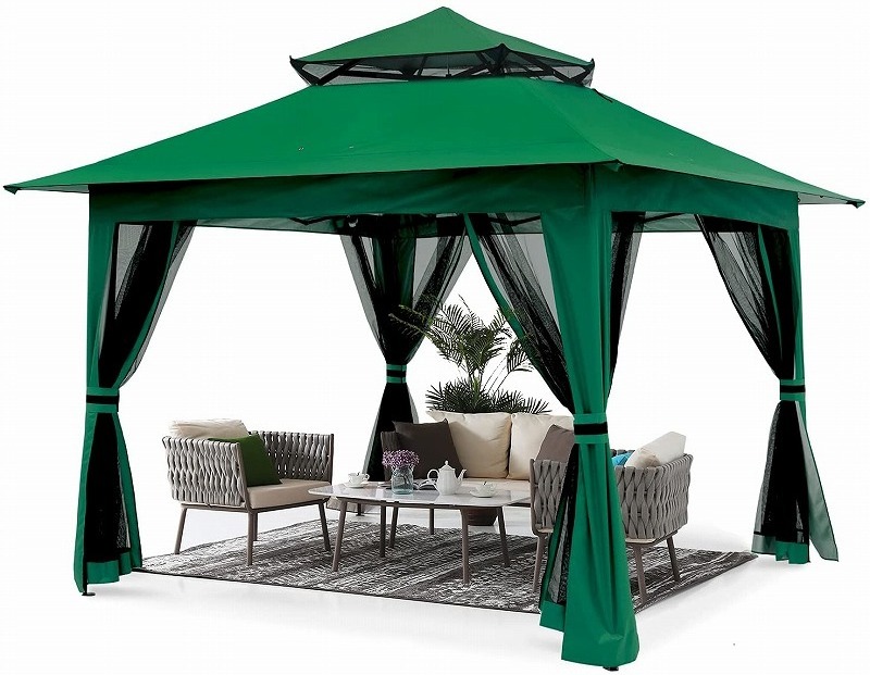 Best Selling Rainproof Anti-Uv Hardtop Outdoor Garden Gazebo With Bring Mosquito Net