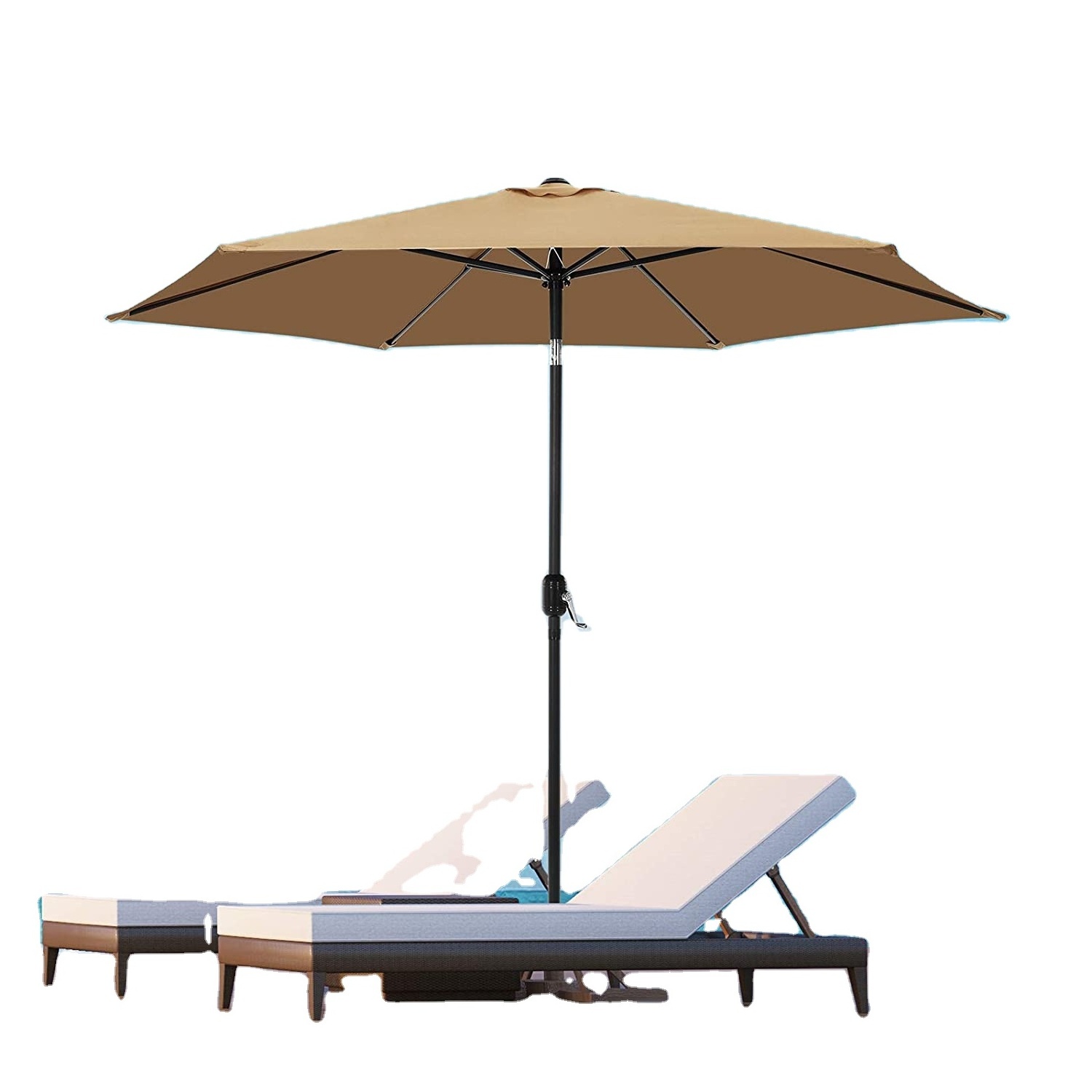 Best Selling Round Shape Parasol Durable Rainproof Outdoor Market Umbrella With Tilt