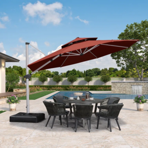 Patio Umbrellas With Light 12 Ft Uv Protection Solar Parasol decorative Patio Umbrellas