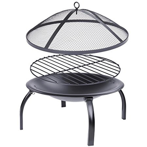 Steel Round Foldable BBQ Outdoor Fire Pit