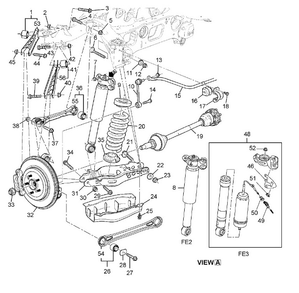 23232335 Rear Right and Left Shock Absorber for Cadillac ATSL