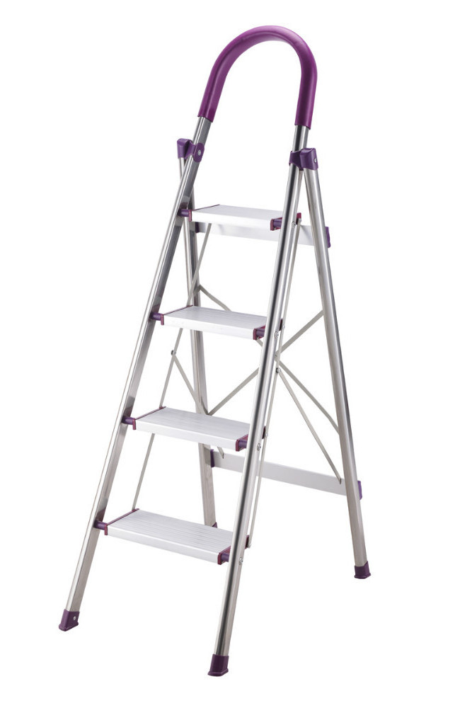 Household Step Ladder Folding Multipurpose Aluminum purple Ladder